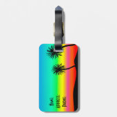 Étiquette À Bagage Palmiers (Dos Vertical)
