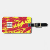 Étiquette À Bagage Palmiers à la conception pointue (Devant horizontal)