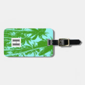 Étiquette À Bagage Palmiers à la conception pointue (Devant horizontal)