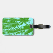 Étiquette À Bagage Palmiers à la conception pointue (Dos horizontal)
