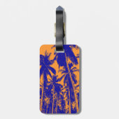 Étiquette À Bagage Palmiers à la conception pointue (Dos Vertical)