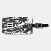 Étiquette À Bagage Palmiers à la conception pointue (Devant horizontal)