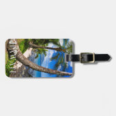 Étiquette À Bagage Palmiers Le Long De La Plage D'Hideaways (Devant horizontal)