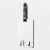 Étiquette À Bagage Palmiers noirs bleus de Floride occidentale (Dos Vertical)