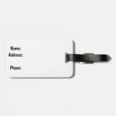 Étiquette À Bagage Palmiers noirs bleus de Floride occidentale (Dos horizontal)