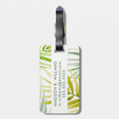 Étiquette À Bagage Palmiers ombragés (Dos Vertical)