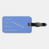 Étiquette À Bagage PALMIERS/Plage/Umbrelle (Dos horizontal)