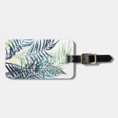 Étiquette À Bagage Palmiers Twilight - Feuilles tropicaux (Devant horizontal)
