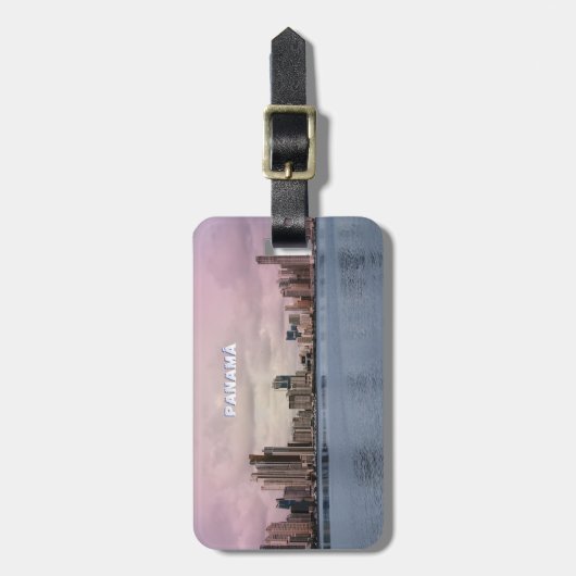 Étiquette À Bagage Panama Skyline (Devant Vertical)