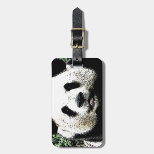 Étiquette À Bagage Panda (Devant Vertical)