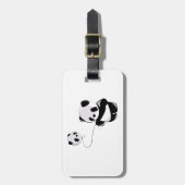Étiquette À Bagage Panda avec le ballon (Devant Vertical)
