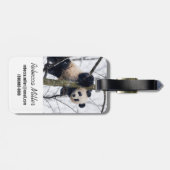 Étiquette À Bagage Panda bébé dans l'arbre (Dos horizontal)