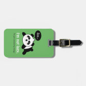 Étiquette À Bagage Panda dormant mignon pas paresseux (Devant horizontal)