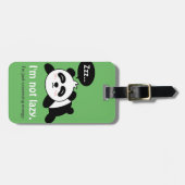 Étiquette À Bagage Panda dormant pas bien (Devant horizontal)