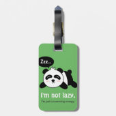 Étiquette À Bagage Panda dormant pas bien (Dos Vertical)