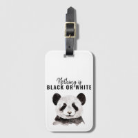 Panda Funky Moderne Noir Et Blanc Avec Citation