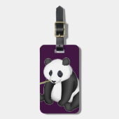 Étiquette À Bagage Panda mangeant le bambou (Devant Vertical)
