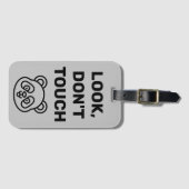 Étiquette À Bagage Panda mignonne : "Regarde, ne touche pas" (Devant Horizontal)