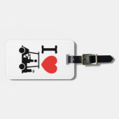 Étiquette À Bagage Panier de golf I Heart (Love) (Devant horizontal)