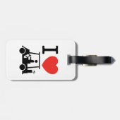 Étiquette À Bagage Panier de golf I Heart (Love) (Dos horizontal)