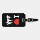 Étiquette À Bagage Panier de golf I Heart (Love) (Devant horizontal)