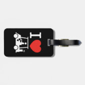 Étiquette À Bagage Panier de golf I Heart (Love) (Dos horizontal)