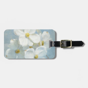 Étiquette À Bagage Panneau blanc de fleur