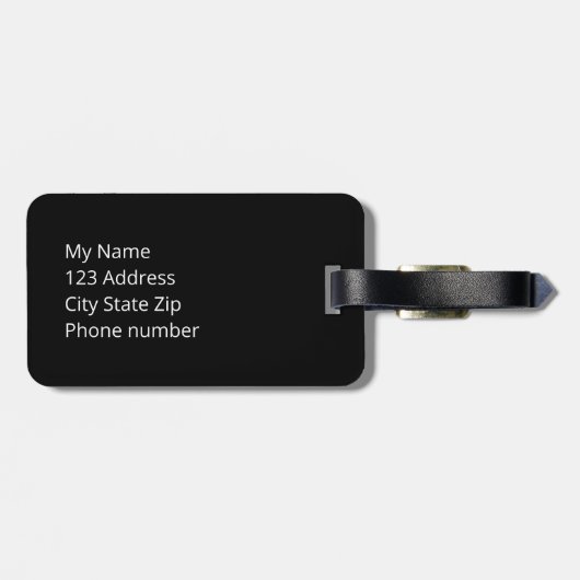 Étiquette À Bagage Panneau commercial Stop Fur vert (Dos horizontal)