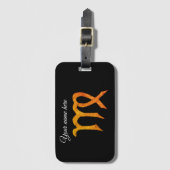 Étiquette À Bagage Panneau d'astrologie Gold Virgo personnalisé (Devant Vertical)