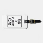 Étiquette À Bagage Panneau de fin de route publique (Devant horizontal)