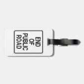 Étiquette À Bagage Panneau de fin de route publique (Dos horizontal)