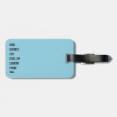 Étiquette À Bagage Panneau de paix bleu (Dos horizontal)