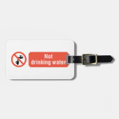 Étiquette À Bagage Panneau de sécurité de l'eau potable (Devant horizontal)