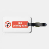 Étiquette À Bagage Panneau de sécurité de l'eau potable (Dos horizontal)