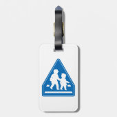 Étiquette À Bagage Panneau de signalisation scolaire >> Japonais (Dos Vertical)