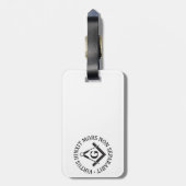 Étiquette À Bagage Panneau franc-maçonnerie (Dos Vertical)