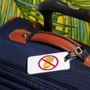 Étiquette À Bagage Panneau Pas de Burritos Humoristique Interdiction