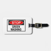 Étiquette À Bagage Panneau Stop Greenwash (1) (Devant horizontal)