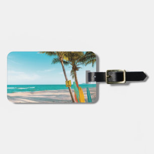 Étiquette À Bagage Panneaux de surf sur la plage lancer oreiller