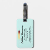 Étiquette À Bagage Panneaux vintages (Dos Vertical)