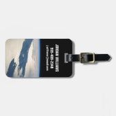 Étiquette À Bagage Panorama depuis l'espace Highlights Cook Strait (Devant horizontal)