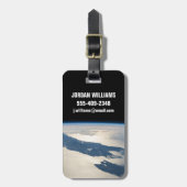 Étiquette À Bagage Panorama depuis l'espace Highlights Cook Strait (Devant Vertical)