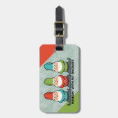 Étiquette À Bagage Panser avec mes amis (Devant Vertical)