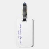 ÉTIQUETTE À BAGAGE PANSIERS (Dos Vertical)