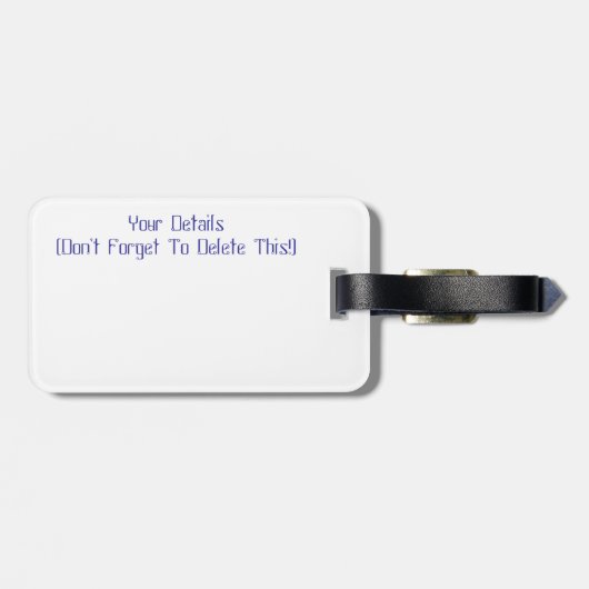 ÉTIQUETTE À BAGAGE PANSIERS (Dos horizontal)