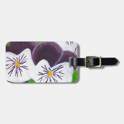 Étiquette À Bagage Pansies (Devant horizontal)