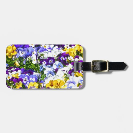 Étiquette À Bagage Pansies (Devant horizontal)