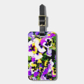 Étiquette À Bagage pansy flowers (Devant Vertical)