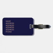 Étiquette À Bagage Panthère bleue (Dos horizontal)