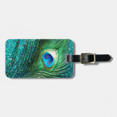 Étiquette À Bagage Paon unique d'Aqua (Devant horizontal)